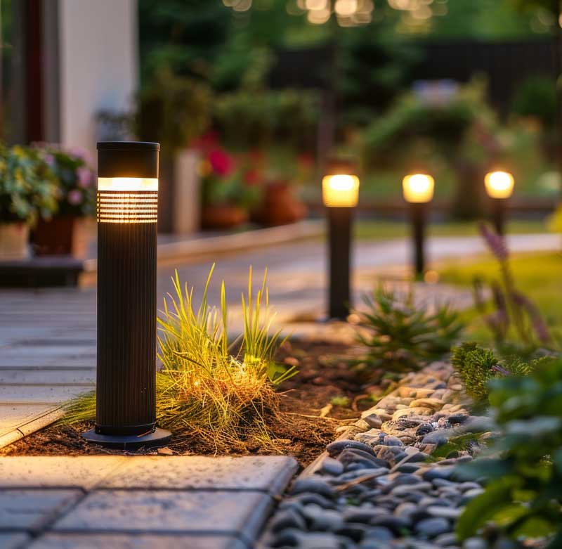 Elegant residential landscape lighting improving safety and curb appeal in Mooresville NC
